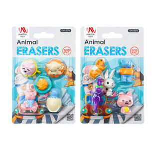 Fancy Eraser Set: Animals (QH-8396)