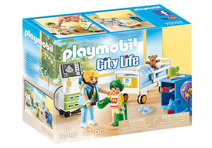 Playmobil CityLife Παιδικό Δωμάτιο Νοσηλείας 70192
