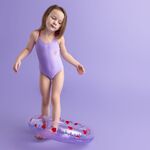Swim Essentials: Σωσίβιο ⌀55εκ. για παιδιά από 3+ ετών - "Lila Hearts"