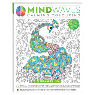Mindwaves Calming Colouring 96pp: Flora and Fauna (KAL-14)