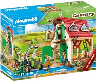 Playmobil Country Φάρμα Mε Zώα Kαι Tρακτέρ (70887)