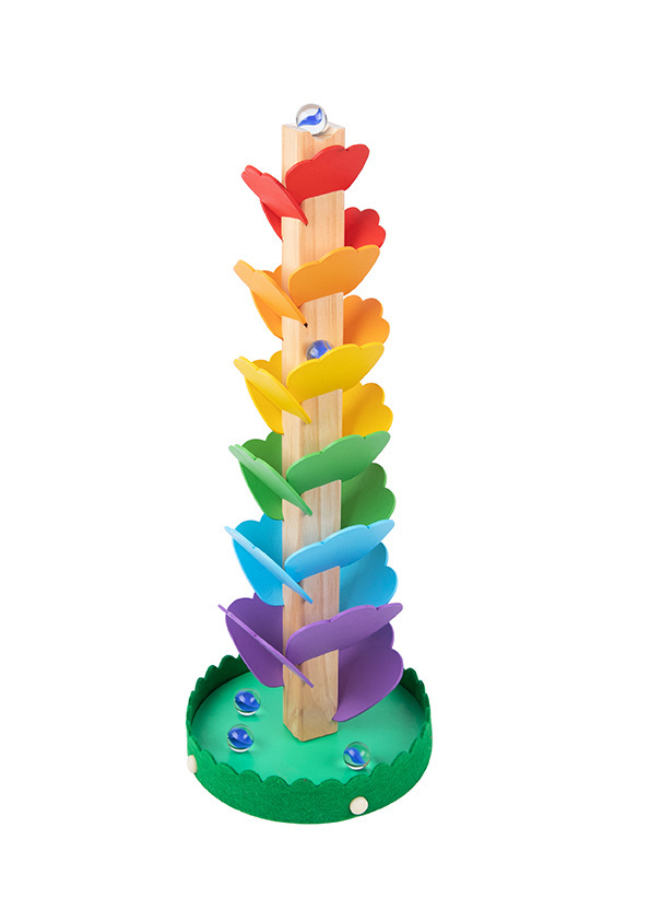Tooky Toys Πολυχρομος Πυργος με Μπιλιες από Ξύλο (TH731)
