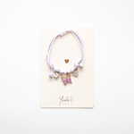 YUKO.B: Βραχιόλι με ρυθμιζόμενο κορδόνι Butterfly Purple