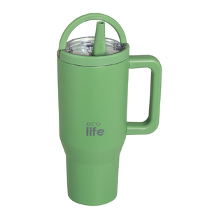 EcoLife Ποτήρι Θερμός  Tumbler 2Handles Lid - Green Tea 900ml (33-BO-7071)