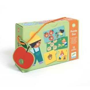 Djeco 12 Παζλ με 2 κομμάτια "Μαθαίνω να μετρώ"