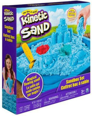 Spin Master Παιχνίδι Κατασκευών με Άμμο Kinetic Sand Sandbox Set Blue για Παιδιά (20146486)