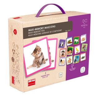Akros Maxi-Memory Pets Εκπαιδευτικό Παιχνίδι 2-8 ετών