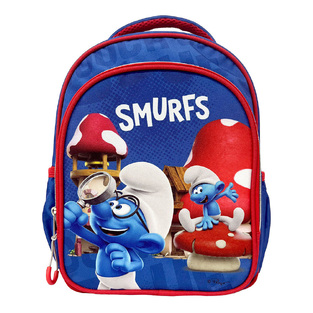 Gim Smurfs Σχολική Τσάντα Πλάτης Νηπιαγωγείου Μπλε