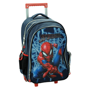 Gim Spiderman Frame Σχολική Τσάντα Τρόλεϊ Δημοτικού Μπλε