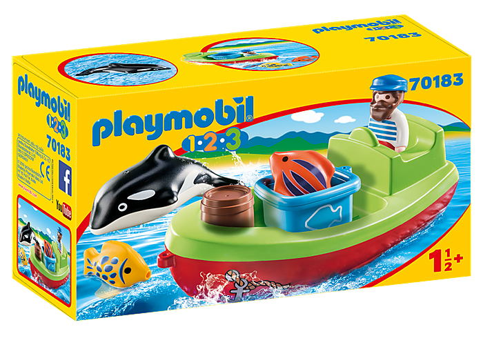 Playmobil 1.2.3 Αλιευτικό Σκάφος 70183
