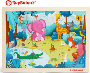 Top BrightΞύλινο Παιδικό Puzzle Forest Animal 24pcs από 2ετών