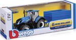 Burago  Farmland New Holland T7hd Tractor With Hay Trailer 1:32 (18-44067)