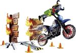 Playmobil Μηχανή Motocross Με Φλεγόμενο Τοίχο (70553)