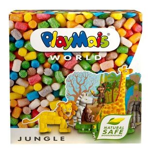 Playmais: Κατασκευές με κάρτες και σφουγγαράκια 6τεμ. ζούγκλα