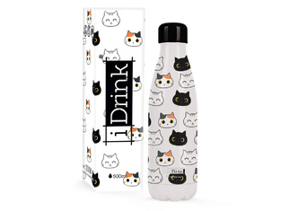 i Drink Therm Bottle 500ml Cats (ID0093)