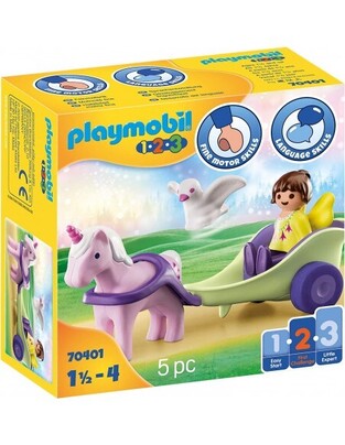 Playmobil 1.2.3 Νεραϊδοάμαξα Με Μονόκερο 70401