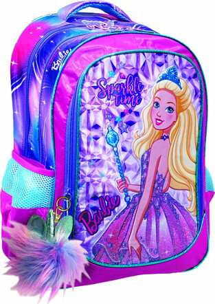 Gim Barbie Sparkle Time Σχολική Τσάντα Πλάτης Δημοτικού σε Φούξια χρώμα (349-63031)