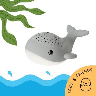 MegaLight Επαναφορτιζόμενο Φωτάκι Willy Whale (LED Light & Star Projector) | Eggy & Friends (187405)