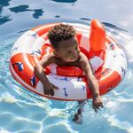 Swim Essentials: Σωσίβιο ⌀69εκ. για μωρά από 0-1 ετών - "Red-white Whale Life Boy"