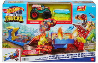 Λαμπάδα Hot Wheels Monster Trucks Σετ Σούπερ Εκρήξεις & Συγκρούσεις (HFB12)
