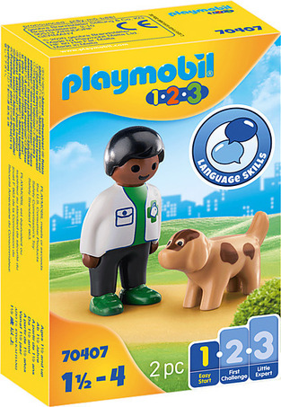 Playmobil 1.2.3 Police Officer with Dog (70408)