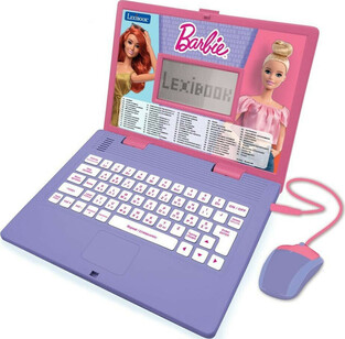 Lexibook Ηλεκτρονικό Παιδικό Εκπαιδευτικό Laptop/Tablet Barbie Δίγλωσσο (JC598BB)