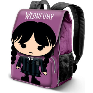 Wednesday Chibi Σχολική Τσάντα Πλάτης Δημοτικού Μωβ KMN06350