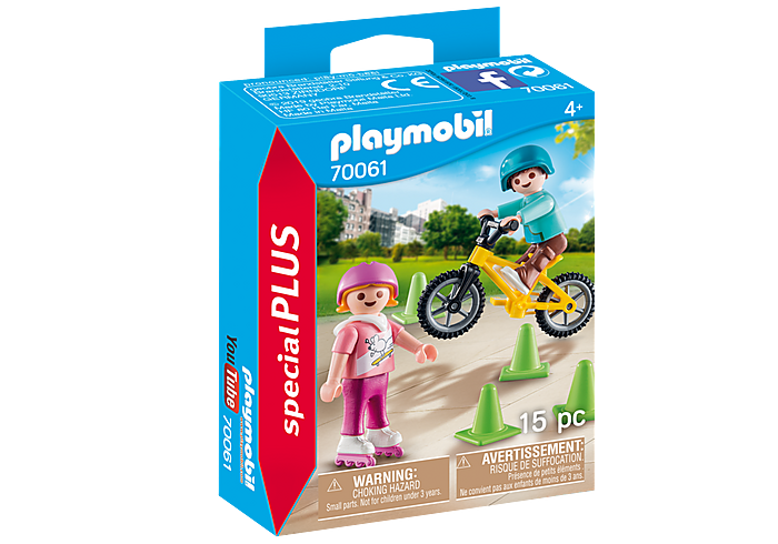 Playmobil Special Plus Παιδάκια Με Πατίνια Και Ποδήλατο BMX 70061