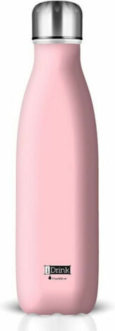 iDrink Metallics Pastel Pink Μπουκάλι Θερμός 500ml (ID0015)