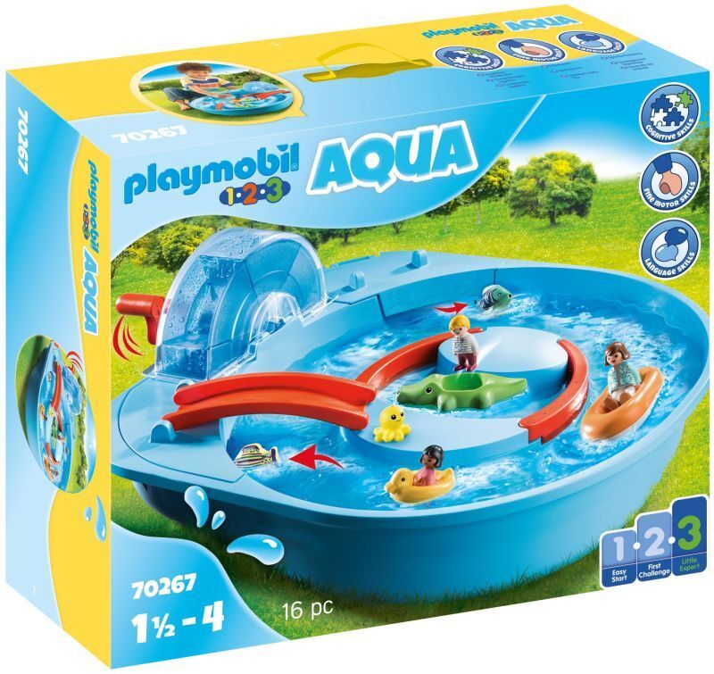 Playmobil 1.2.3 Μεγάλο Aqua Park Με Νερόμυλο (70267)