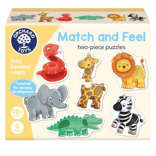 Orchard Toys Εκπαιδευτικό Παζλ Αντιστοίχισης & Αφής "Ζώα της Ζούγκλας" για Παιδιά από 18 Μηνών