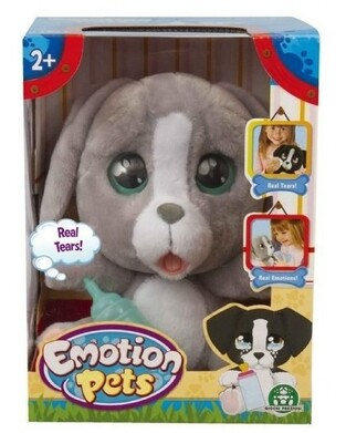 Emotion Pets Λούτρινο Σκυλάκι Μαύρο - Γκρί (ΜΤΜ10000)