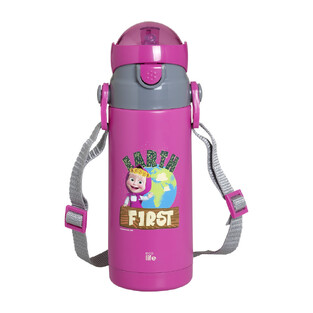 Ecolife Θερμός "Masha-Earth |First" 400ml Magenta
