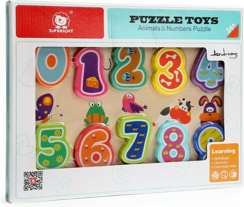Top Bright Animals Numbers 10pcs (460028)