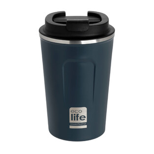 Ecolife Coffee Cup Ποτήρι Θερμός Dark Blue 0.37lt (33-BO-4106)