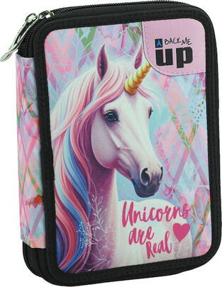 BMU Κασετίνα Διπλή Γεμάτη Pastel Unicorn