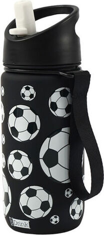 iDrink Μπουκάλι Θερμός Ανοξείδωτο 420ml Football με Καλαμάκι