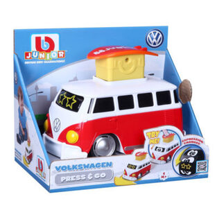 Bburago Volkswagen Poppin Samba Bus Press and Go παιδικό λεωφορείο Κόκκινο 16/85110