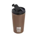 Ecolife Coffee Cup Ποτήρι Θερμός σε Καφέ χρώμα 0.37lt (33-BO-4002)