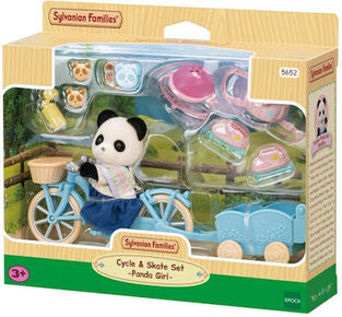 Sylvanian Families Cycle and Skate Set Panda Girl (5652)