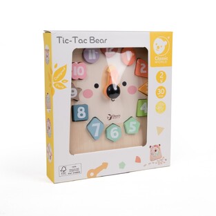 Classic World Ξύλινο Ρολόιο Αρκούδα