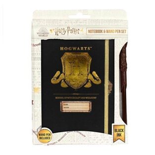 Harry Potter Notebook & Wand Pen Set – Hogwarts Shield