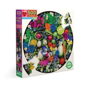Eeboo Puzzle 500 κομ, Στρογγυλό, Organic Harvest