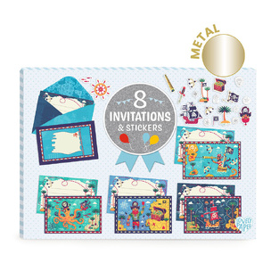 Djeco προσκλητήρια-ευχετήριες κάρτες "Πειρατές"