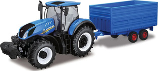 Burago  Farmland New Holland T7hd Tractor With Hay Trailer 1:32 (18-44067)