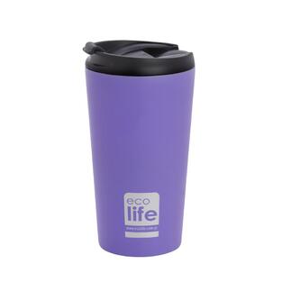 Ecolife Coffee Cup Ποτήρι Θερμός σε Μωβ χρώμα 0.37lt (33-BO-4013)