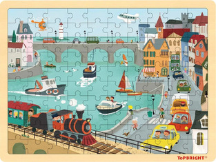 Top Bright Ξύλινο Παιδικό Puzzle City Traffic 100pcs