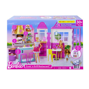 Mattel Barbie Cook ´N Grill Restaurant Playset With 30+ Κομμάτια (GXV72)