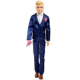 Mattel Barbie Fairytale Ken Groom Πρίγκιπας Γαμπρός Κούκλα Ξανθιά 12 Ιντσών Που Φοράει Κοστούμι GTF36