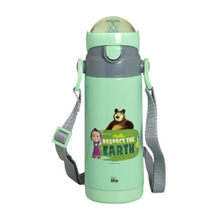 Ecolife Kids Θερμός "Masha-Respect The Earth" 400ml Mint